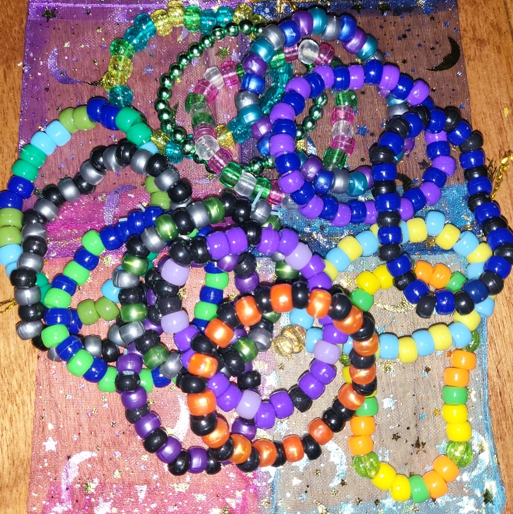 Handmade kandi, Bracelets bundle, Rave bracelets - Picture 2 of 11